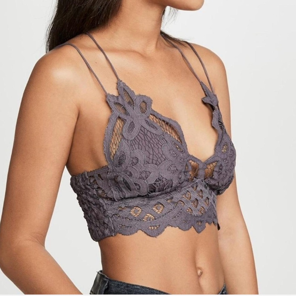 Free People Lace Bralette - Dusty Purple -L